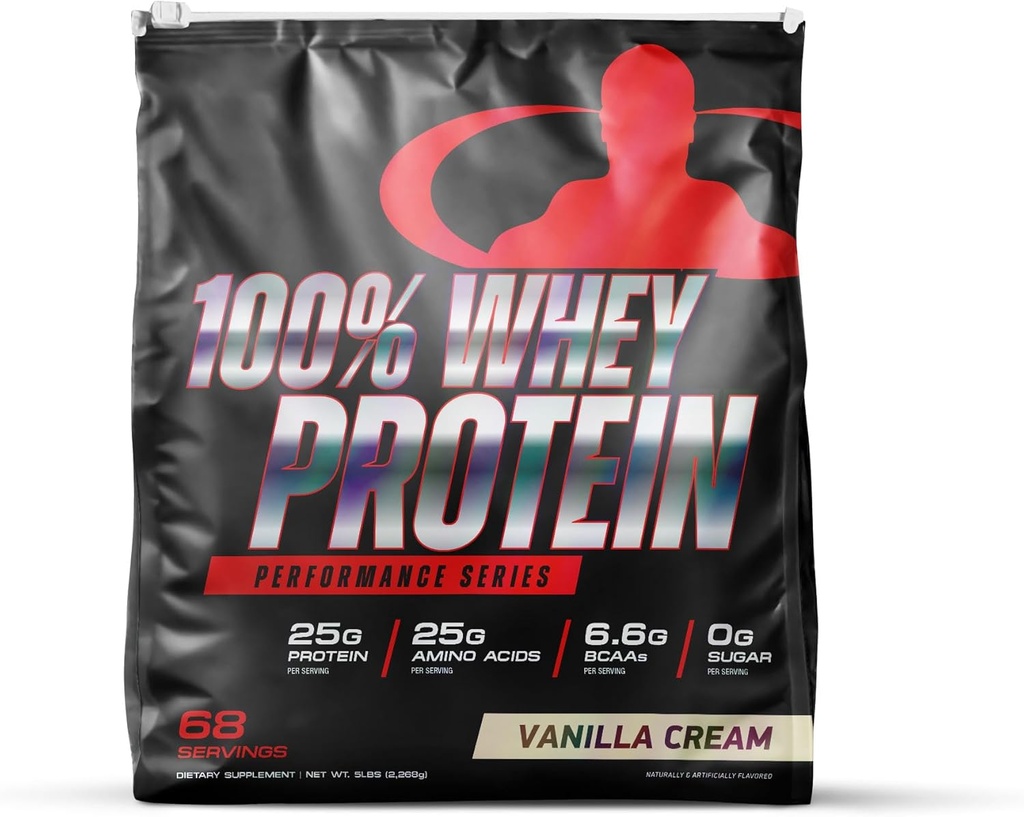 Goliath Labs 100% Whey Protein Powder Isolate/Blend | Fast-Absorbing Workout Supplements | 25g of Pure Protein and 5.5g of BCAAs in Each Serv | Vanilla, 5 lbs, 68 Servings | Package May Vary 2