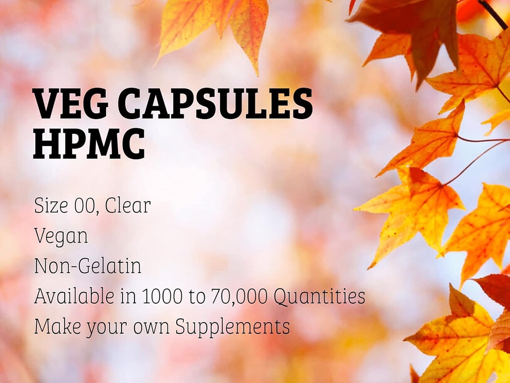DR WAKDE'S Natural Health Care, London Vegetarian Capsules | Size 00 | 10000 Capsules | HPMC Clear | Vegan | Non-Gelatin | Available in 1000-70,000 Quantities | Make Your own Supplements 5