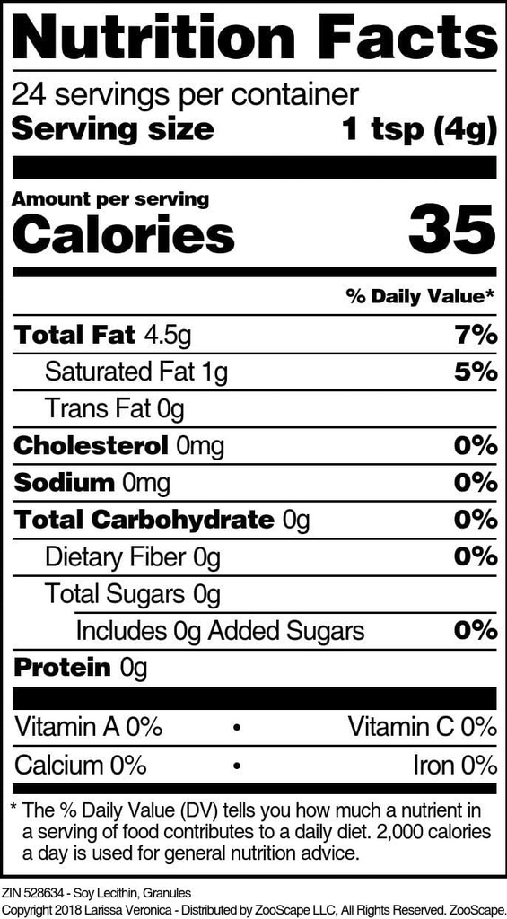 Soy Lecithin, Granules (4 oz, ZIN: 528634) - 2 Pack 3