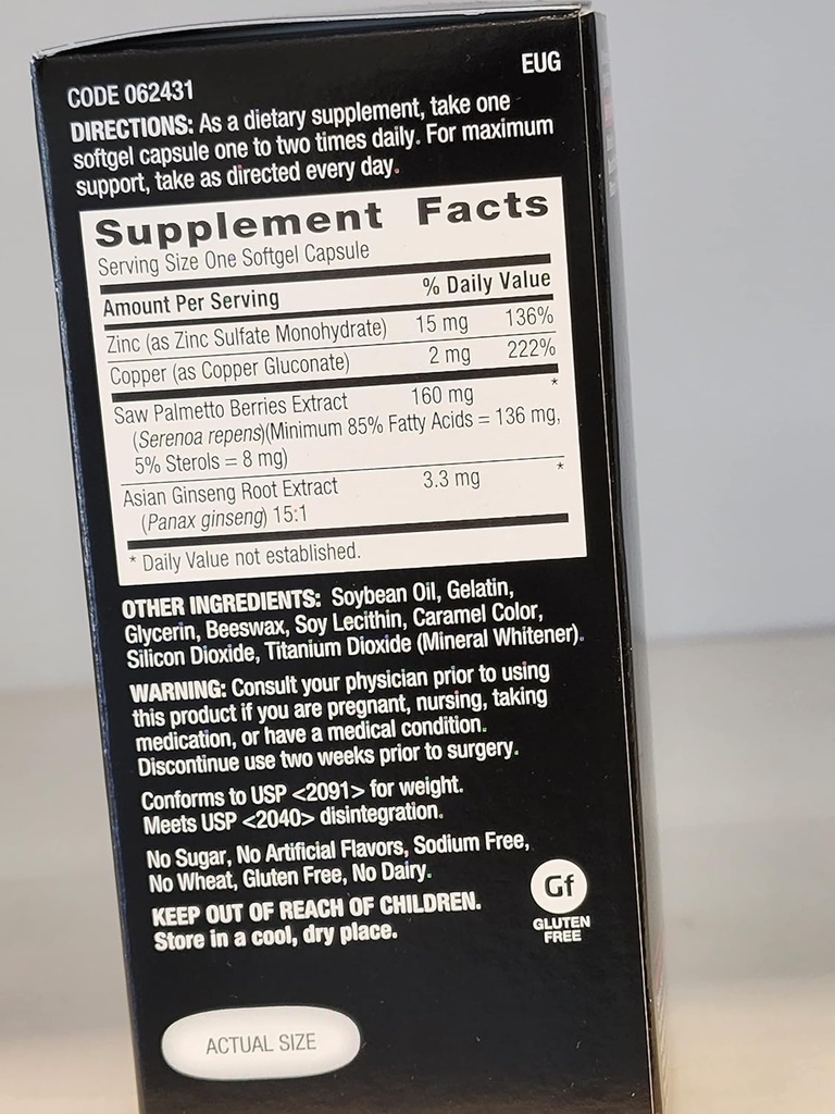 GNC Men's Ultra Saw Palmetto Formula, Supports Normal Prostate Function, 120 Softgels 4