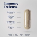 Viracate Immune Defense Supplement | with Monolaurin, Olive Leaf Extract, Cat's Claw, & Lysine | Anti-Microbial Properties | 150 Capsules 6