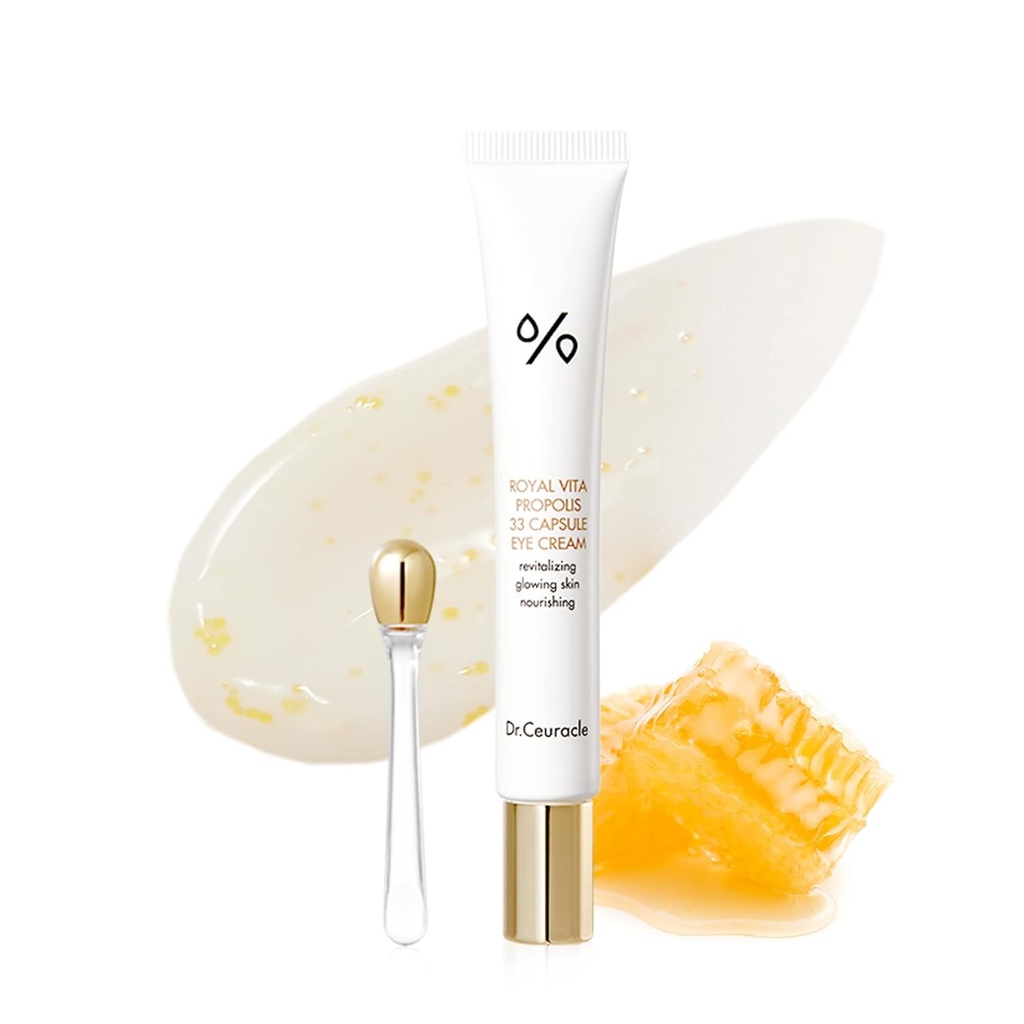 Dr.Ceuracle Royal Vita Propolis 33 Capsule Eye Cream with Applicator - Soothing, Hydrating Eye Serum Cream, Dark Circle Relief, Korean Skincare for Stocking Stuffers (20ml / 0.67 fl. oz.) 2