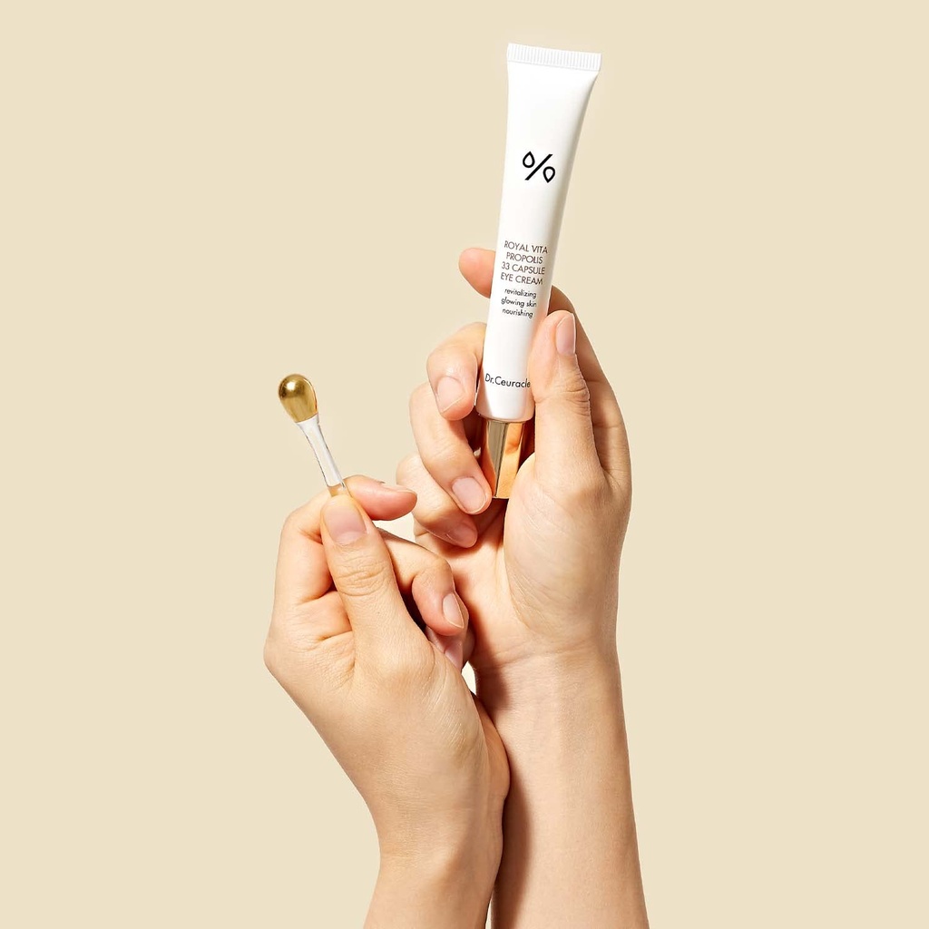 Dr.Ceuracle Royal Vita Propolis 33 Capsule Eye Cream with Applicator - Soothing, Hydrating Eye Serum Cream, Dark Circle Relief, Korean Skincare for Stocking Stuffers (20ml / 0.67 fl. oz.) 4