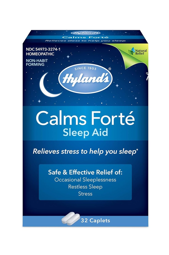 Hyland’s Calms Forte' Sleep Aid Caplets, Natural Relief of Nervous Tension and Occasional Sleeplessness, 32 Count 2