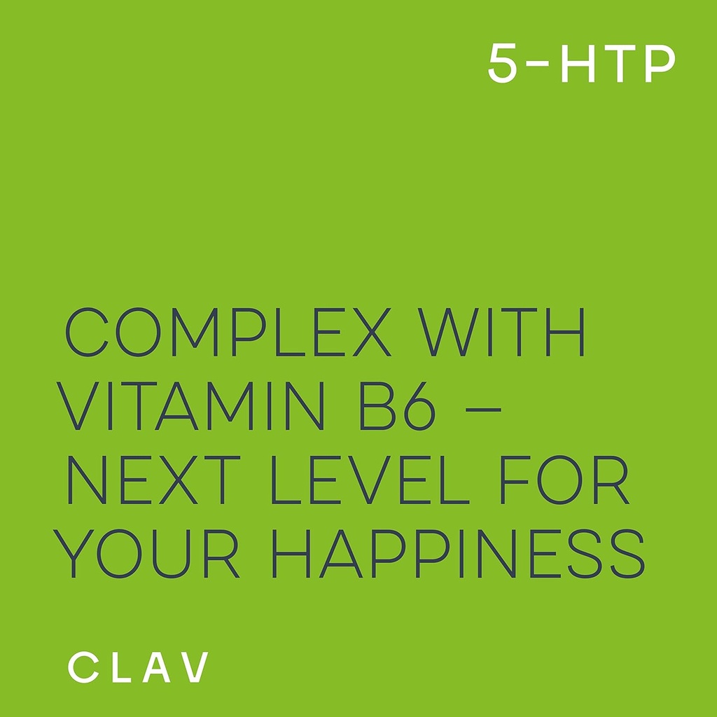 CLAV® 5-HTP 100mg + Vitamin B6 - Vegan 5HTP from Griffonia Seed Extract - 120 Capsules for Sleep & Mood Support - 4-Month Supply - Made in Germany 6