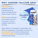 2 Pack Liposomal Calcium AKG Supplement 1500mg with Vitamin D3 & K2 for Women & Men, Calcium Supplement with Magnesium Glycinate, Boron, Probiotics & Vitamin C for Bone Strength & Energy, 240 Softgels 4