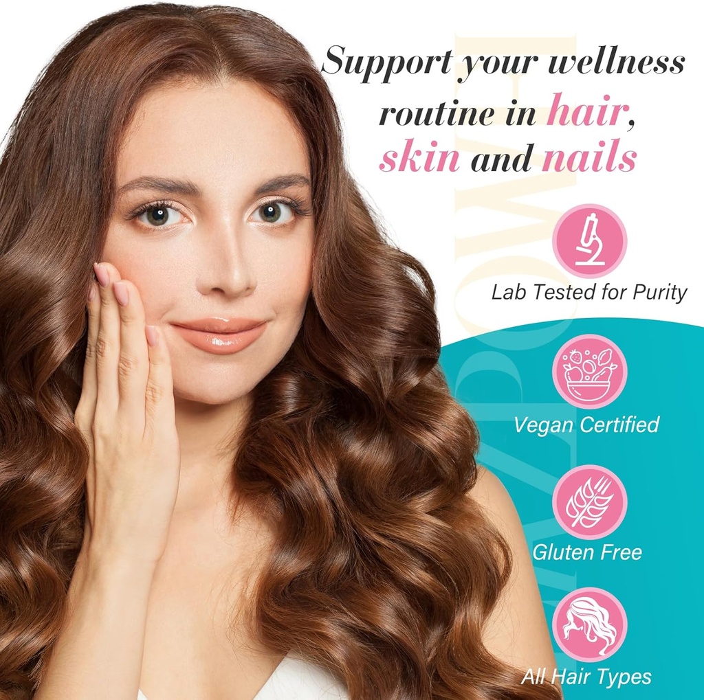 Biotin Gummies -Hair Skin and Nails Vitamins for Men & Women, Vegan Vitamin B7, Supports Hair Growth and Stronger Nails,90 Day Supply-Raspberry-3 Pack 6