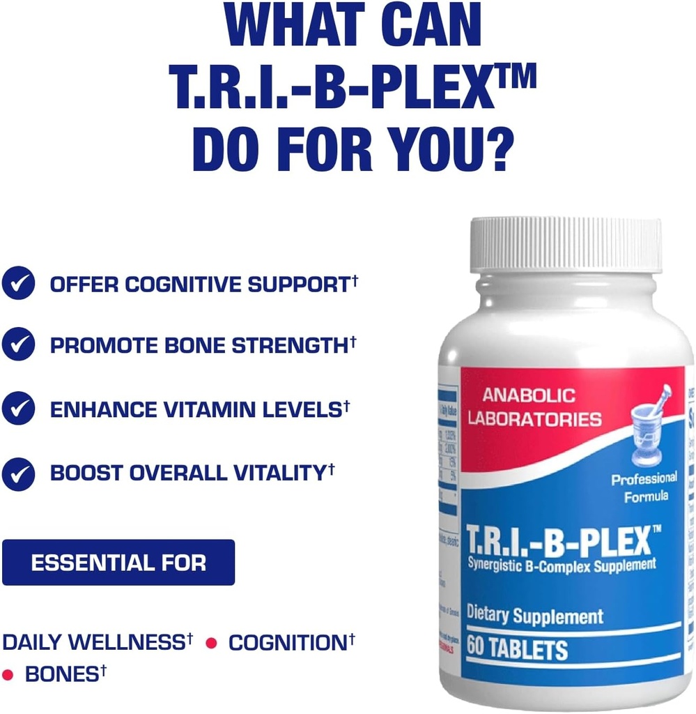 Super B Complex Methylated & Time Released - Bio Active B Complex Vitamin Supplement with Choline Inositol & 8 B Vitamins for Nervous System and Energy Metabolism Support - 1 Month Supply 6