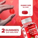 Vitamatic 2 Packs Extra Strength Vitamin B12 5000 mcg (Methyl B12) Gummies - 120 Count - Energy Metabolism Support and Nervous System Health Support, Natural Cherry Flavored 4