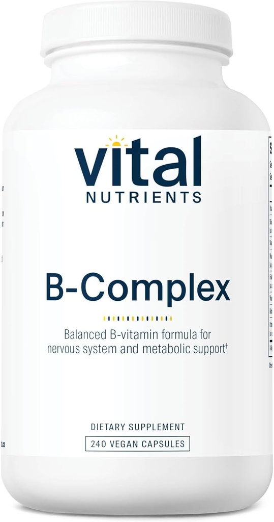 Vital Nutrients Vitamin B-Complex | Vegan High-Potency Methylated B Complex Vitamins | B Vitamins Support Energy Production, Metabolism, and Heart Health* | Gluten, Dairy, Soy Free | 240 Capsules 2