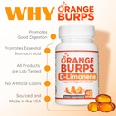 Orange Burps | D-Limonene Supplement - Acid Reducer (Antacid for Acid Reflux), Heartburn Relief, GERD Relief, and Indigestion Relief | Orange Peel Extract for Health and Wellness (1,000 mg, Pack of 2) 6