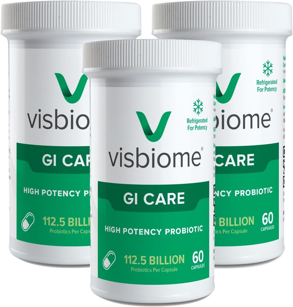 Visbiome® GI Care - High Potency Probiotic - 112.5 Billion CFU Live Probiotics, Original De Simone Formulation, Made in USA, 180 Capsules. 2