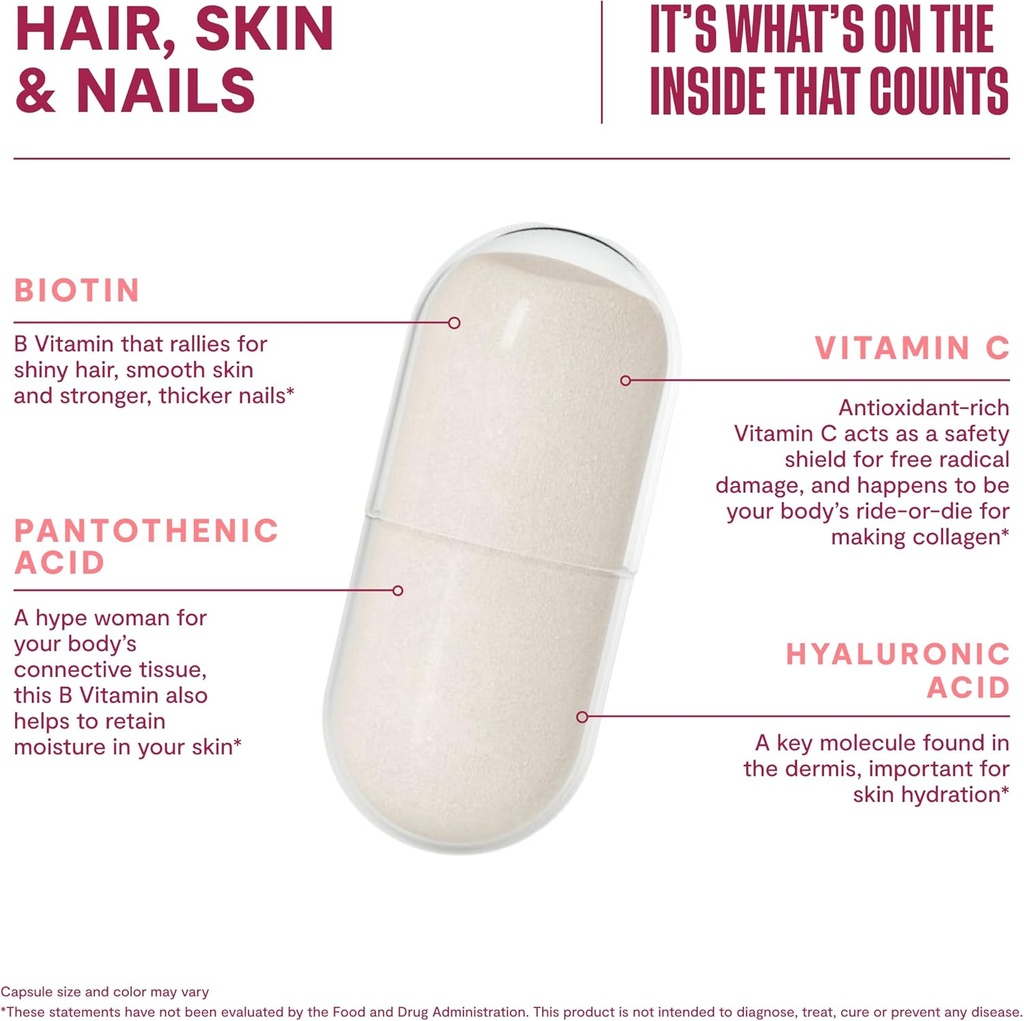 Habit Inner Beauty Bundle - Collagen (60 Capsules) + Hair Skin & Nails (60 Capsules), Supports Skin Hydration & Integrity, Hair & Nail Strength, Non GMO 4