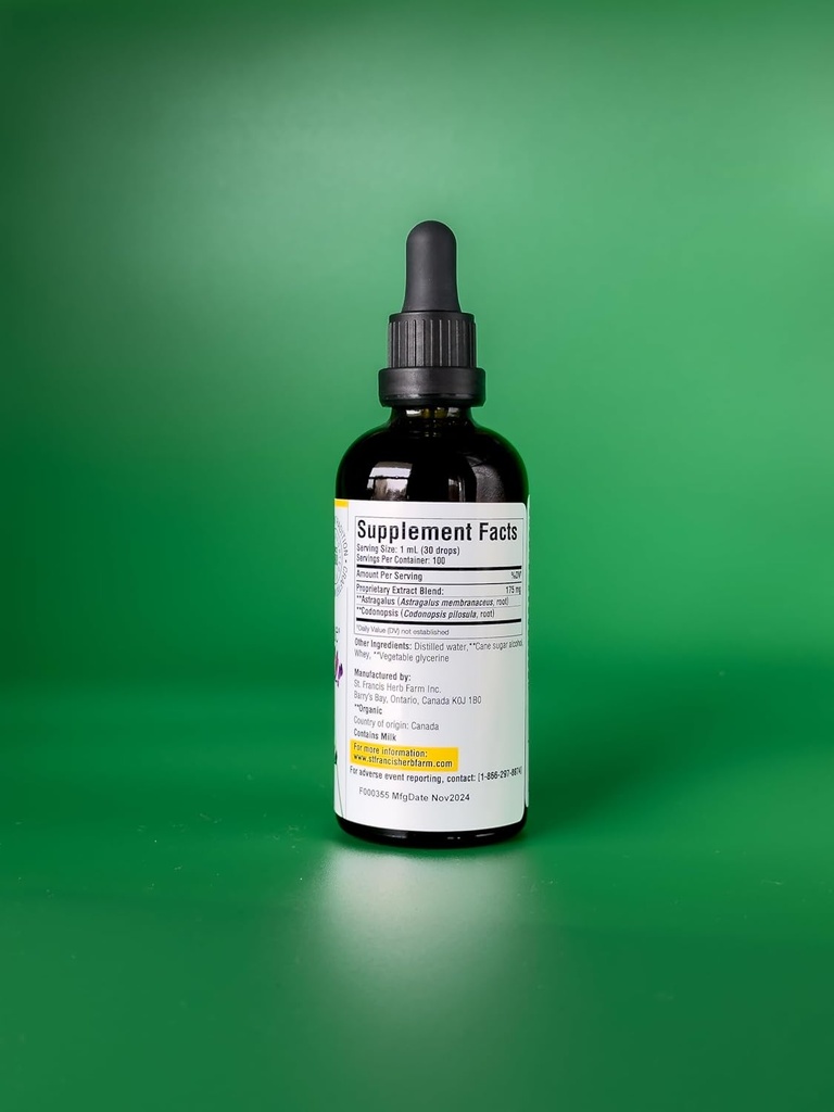 St. Francis Herbal - Deep Immune Tincture for Kids 100 ml - Natural Immune Support Booster - Vegetarian - Organic Herbs 4