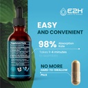E2H: Liver Support Supplement and Liquid Turmeric Curcumin | Vegan, Non-GMO - 2 Fl Oz Each (4 Fl Oz Total) - Bundle 5