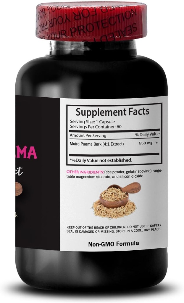 Adventure Activation - MUIRA PUAMA BARK EXTRACT - Focus Enhancement, Energy Recharge, Herbal Source, Dynamic Energy Boost, Botanical Blend, Vital Power, Strength Support 3 Bottles 180 Capsules 5