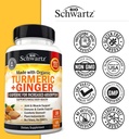 Organic Turmeric Curcumin and Ginger Supplement (1 Month Supply) Plus 65 Billion CFU Daily Probiotic Supplement (1 Month Supply) 5