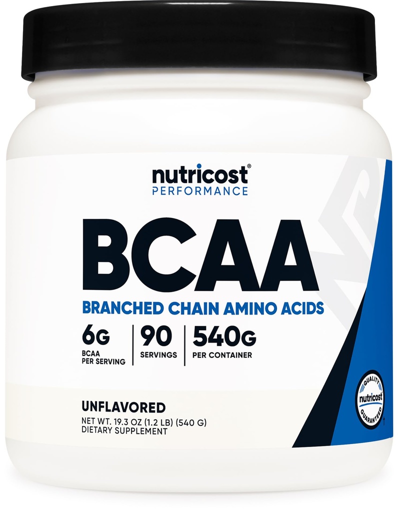 Nutricost BCAA Powder 2:1:1 (90 Servings, No Flavor Added) - Branched Chain Amino Acids