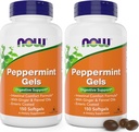 Now Peppermint Gels with Ginger Oil and Fennel Oil, 150 Softgels (Pack of 2), Enteric Coated