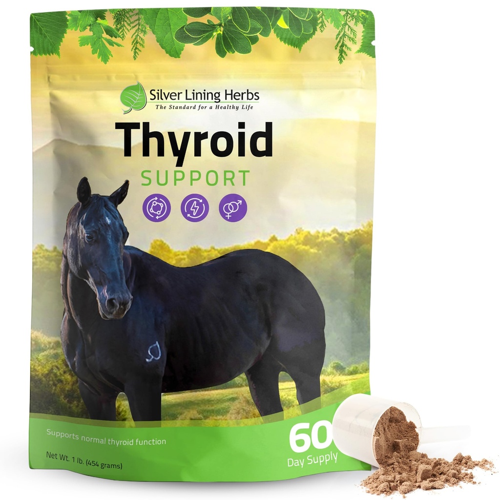 Thyroid Support for Horses - 120-Day Supply | Thyroid Support For Horses, Irish Moss, Kelp & Parsley, Metabolism & Hormone Balance, 120-Day Supply, NASC certified