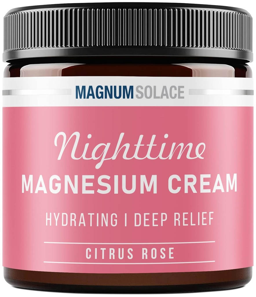 Magnesium Lotion – Nighttime Magnesium Cream – Apply to Leg Muscles, Arms or Chest - Topical Magnesium Chloride – USA Made and Safe for Kids (Citrus Rose) 4 Fl Oz (Pack of 1)