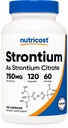 Nutricost Strontium Capsules 750mg, 120 Capsules - Vegetarian, Non-GMO, Gluten Free