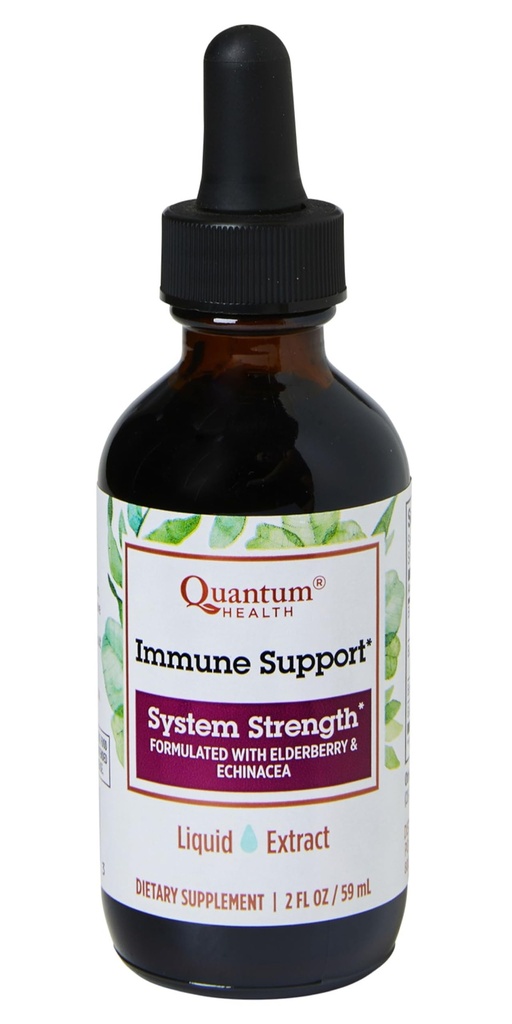 Quantum Health Immune Support Elderberry Echinacea Goldenseal Liquid Extract - Daily Wellness Herbal Immunity Formula for Women & Men - High Dose, Fast Absorption Tincture - 2 Fl Oz
