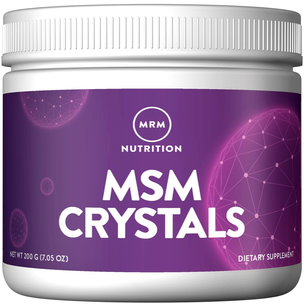 MRM MSM Crystals - For Women & Men - Pure Bioavailable Sulfur Powder Supplement for Hair, Skin & Nail Support, Methylsulfonylmethane Powder, High-Purity Sulfur Source, Vegan & Non GMO - 200 Servings