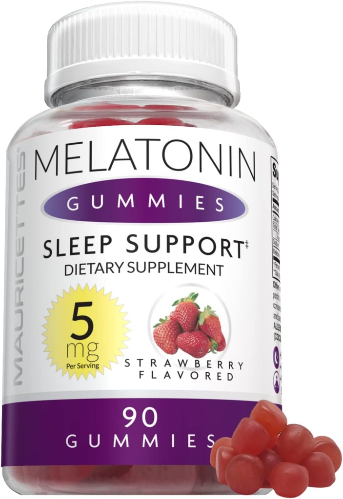 Melatonin Gummies for Kids and Adults - 5mg Sleep Support Aid for Better Sleeping Quality, Great-Tasting, Ideal for Children, Teens, and Adults 90 5 mg Gummy's
