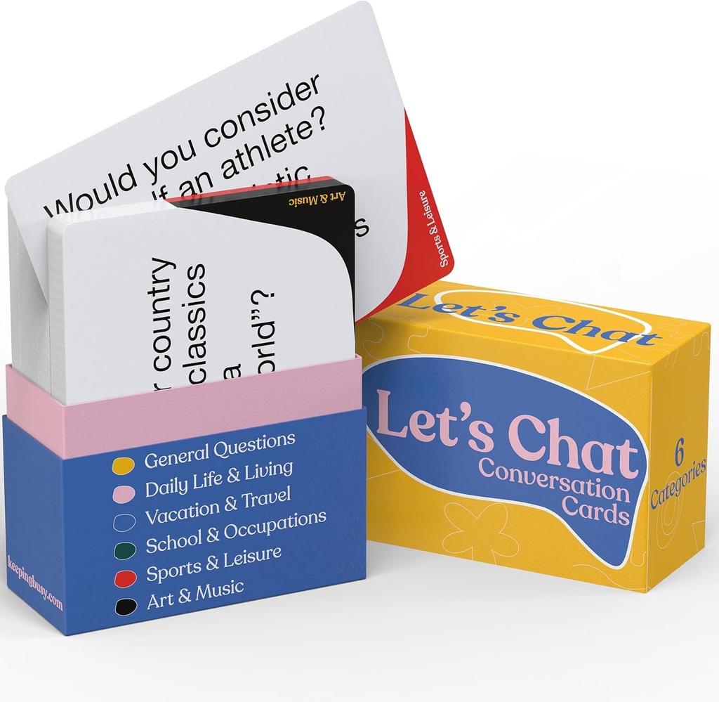 Keeping Busy Let's Chat Conversation Cards | Dementia Activities for Seniors Alzheimers Activities for Dementia Patients Alzheimers Products for Elderly Gifts for Elderly Women Memory Games for Adults