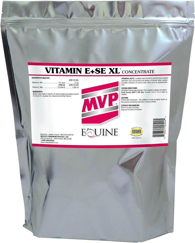 Vitamin E/SE XL (5lb) Concentrated Formula to Support Healthy Muscle Function in Horses