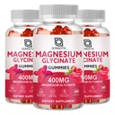 Magnesium Glycinate Gummies 400 mg with 100 mg Composite magnesium - Chelated Magnesium Potassium Supplement with Vitamin D, B6 Supports Calm, Sleep, Memory & Muscle Cramps,Sugar Free - 180 Gummies