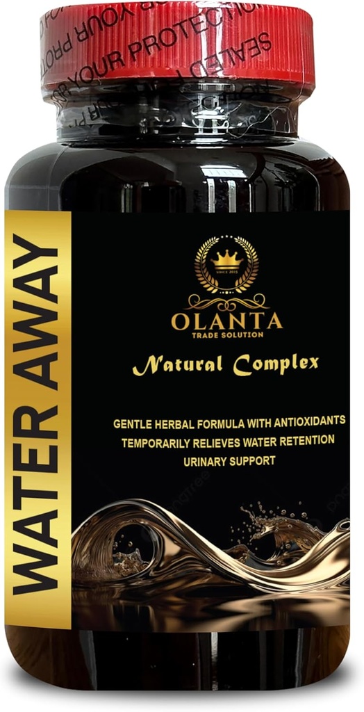 Water Away Supplement - Kidney Health Supplements, Bloating Relief for Women and Men, Temporary Water Retention, Reduce Excess Water - 1 Bottle 60 Capsules
