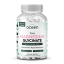 Organics Ocean Pure Magnesium Glycinate with Zinc - Maximum Strength Chelated Magnesium Supplement for Women and Men for Muscle Cramps and Sleep Support - 90 Capsule