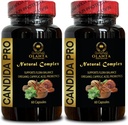 Candida Support Supplement - Aloe Vera Supplement, Gut & Colon Support Capsules for Men and Women, Candida Cleanse Extra Strength - 2 Bottles 120 Capsules
