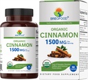 Brieofood Organic Cinnamon 1500mg, 45 Servings, Vegetarian, Gluten Free, 90 Vegetarian Tablets
