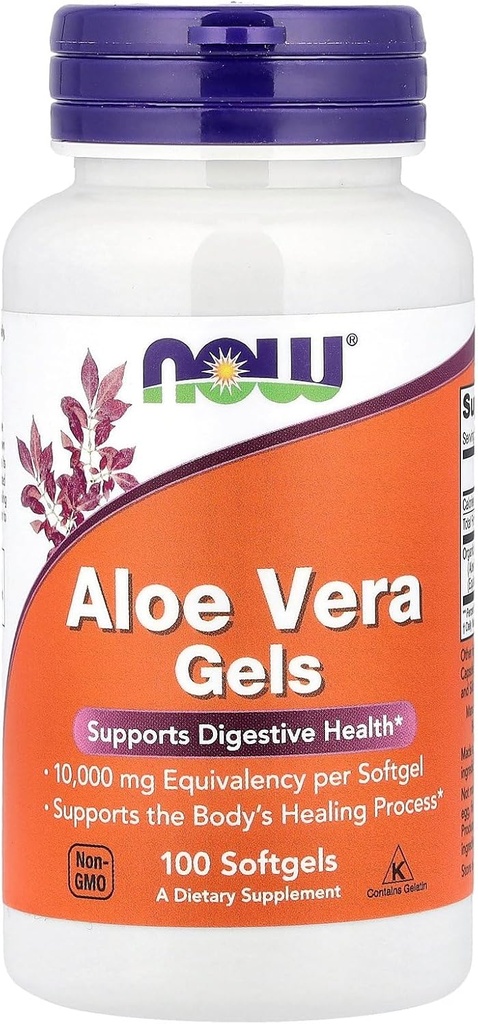 NOW Foods Aloe Vera 10, 000 Gels 100 Sgels