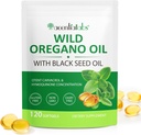 Oil of Oregano Softgels, 120 Count Oregano Oil Supplement Capsules, 2 in 1 6000mg Oil of Oregano with Black Seed Oil 200mg, Organic Oregano Oil Extract, Non-GMO, Gluten Free