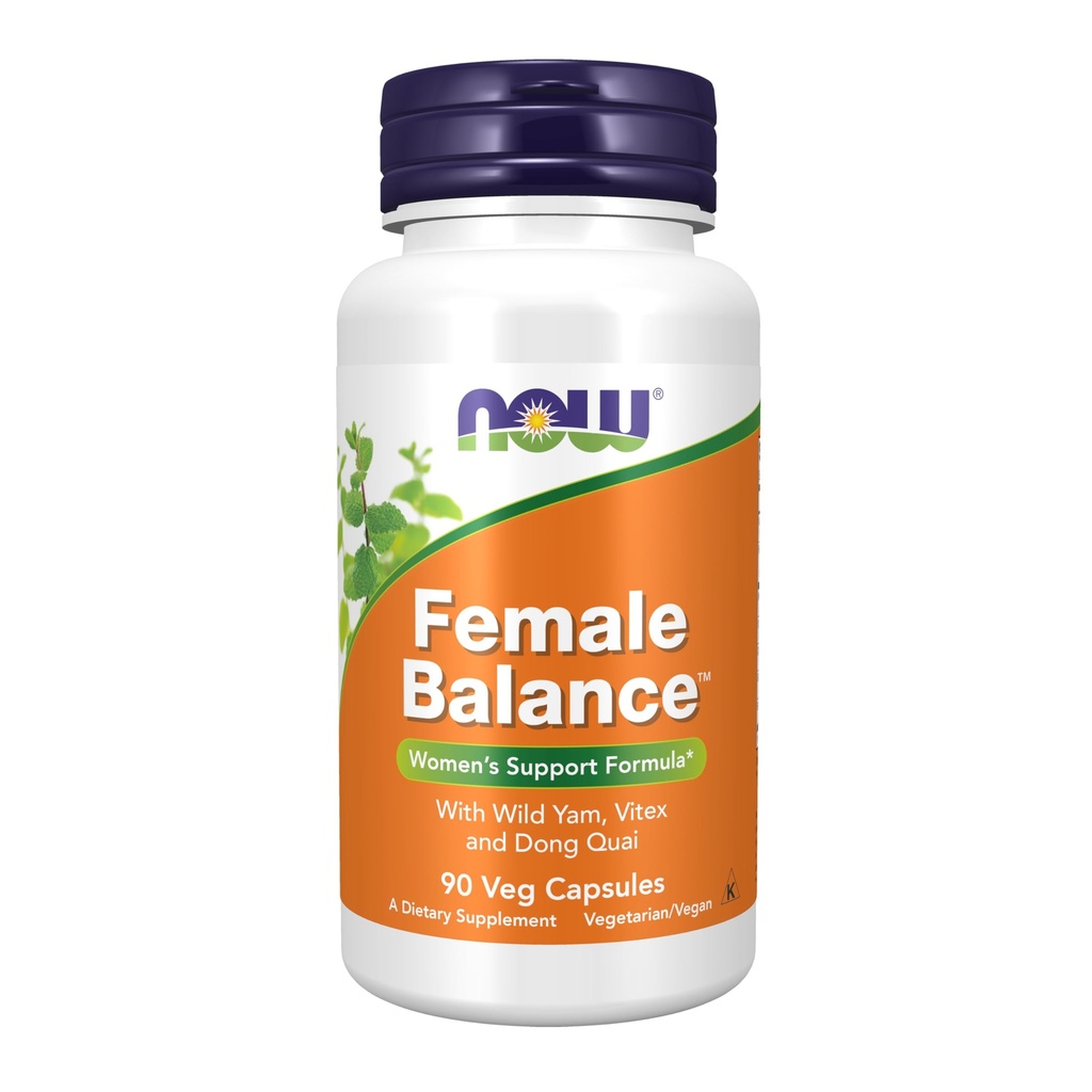 NOW Foods Supplements, Female Balance™ with Wild Yam, Vitex, Dong Quai, GLA, Vitamin B-6 and Folate, 90 Capsules