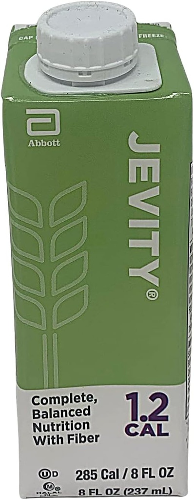 Jevity 1.2 Cal High-Protein Nutrition With Patented Fiber Blend, Ready to Use, 8 Fluid Ounces (Pack of 24)