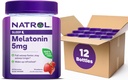 Natrol 5mg Melatonin Gummies, Sleep Support for Adults, Melatonin Supplements for Sleeping, 60 Strawberry-Flavored Gummies, 30 Day Supply (Pack of 12)