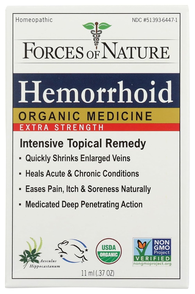 FORCES OF NATURE Organic Hemorrhoid Control Extra Strength, 0.37 OZ