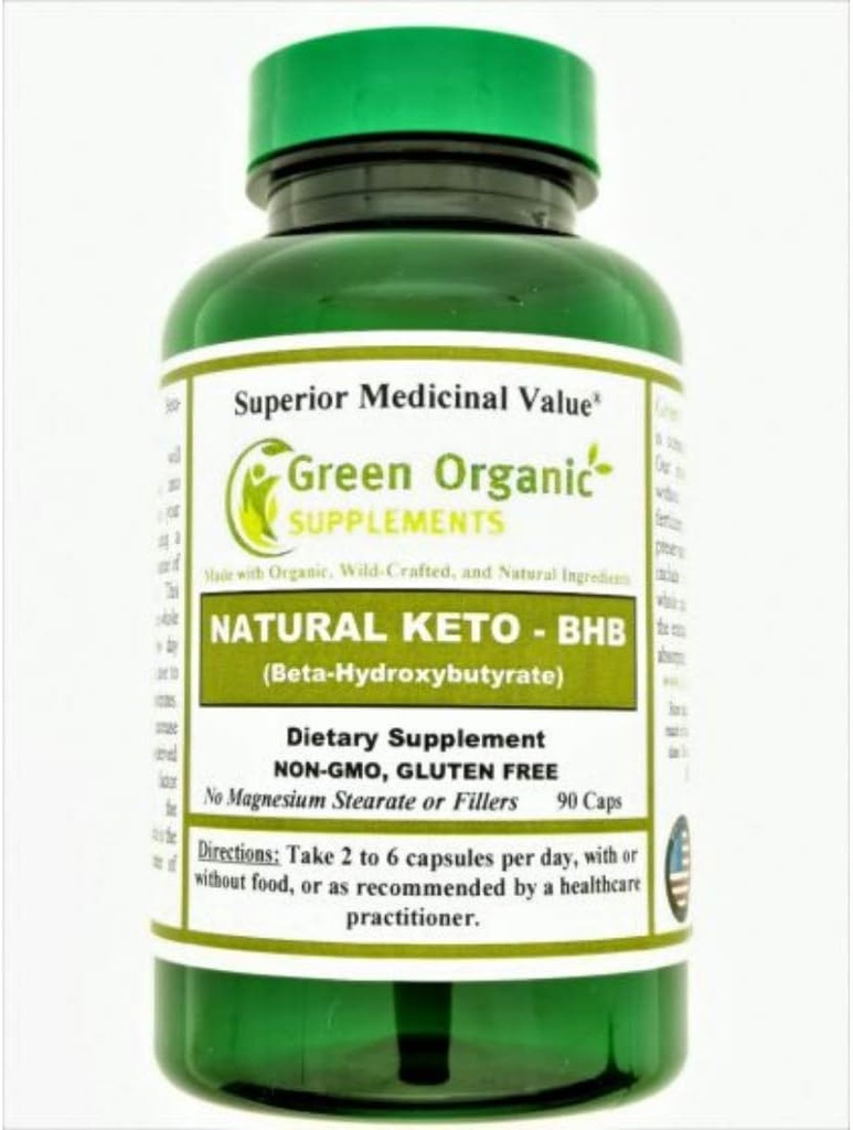 Green Organic Supplements Keto, BHB, Beta-Hydroxybutyrate (Pack of 1)