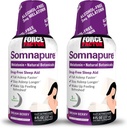 FORCE FACTOR Somnapure, 2-Pack, Sleep Aid for Adults with Melatonin, Valerian Root, & Lemon Balm, Liquid Supplement to Fall Asleep Faster, Stay Asleep Longer, & Wake Up Refreshed, 16oz, 48 Servings