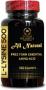 L-LYSINE 500 AMINO ACID - Collagen Support, Amino Acids, Immune System , Natural Supplement Promoting Stress Support, Supports Collagen Synthesis, Connective tissue health - 1 Bottle 100 Counts