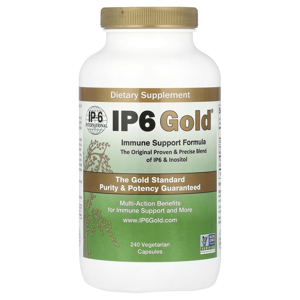 IP6 Gold Devicare Immune Support Formula with Inositol - 240 Vegetarian Capsules - Non-GMO - Antioxidant Supplement - Made in USA