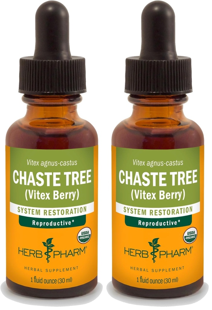 Herb Pharm Chaste Tree Liquid Extract for Female Reproductive System Support - 1 Ounce (DCHASTE01) (Pack of 2)