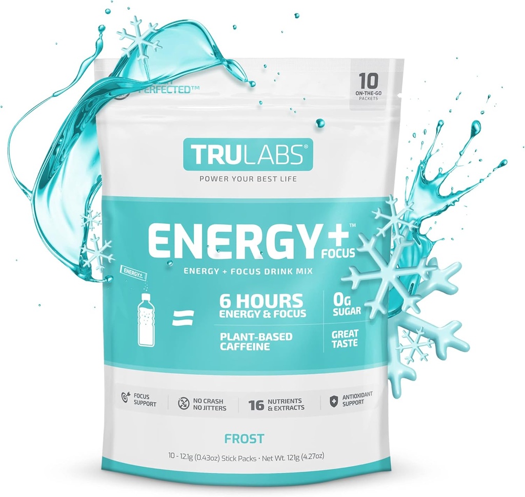 TRULABS Endurance Energy + Focus, Powdered Drink Mix, Frost