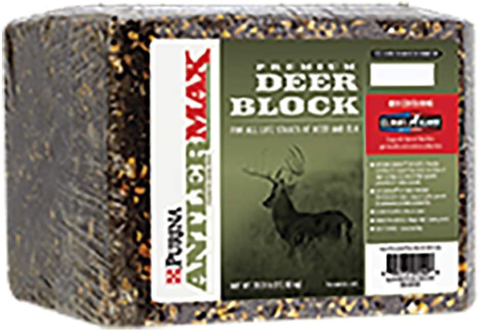 Purina AntlerMax | Water-Resistant Deer Feed Block | Diet-Enrichment for Antler Growth | 33 Pound (33 lb.) Block
