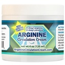 Arginine Circulation Cream 4 oz - Menthol, L Arginine & L Citrulline Lotion - Supports Healthy Leg & Body Blood Flow - Whole Family Products